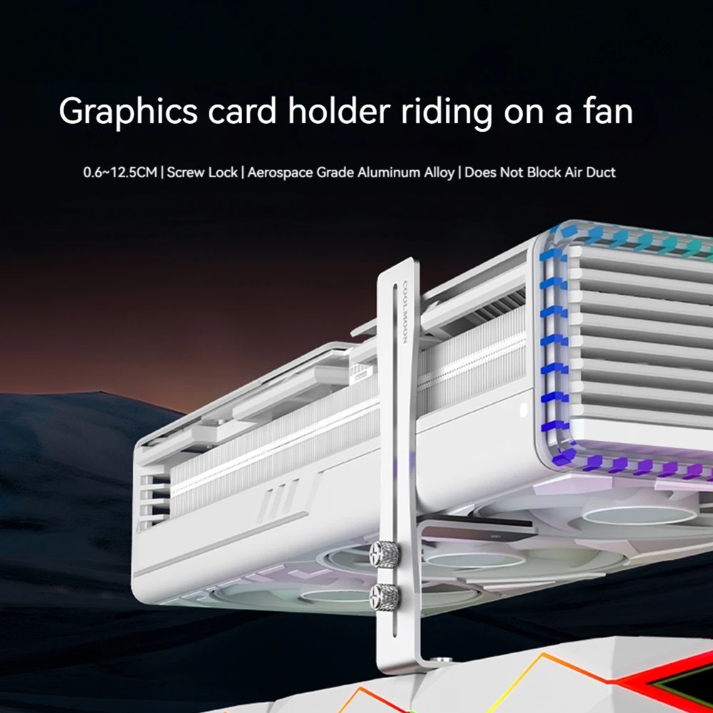 Computer Graphics Card Holder Chassis Fan Support Fixed Metal Bracket Hight Adjustable GPU Fixed Holder Video Card Support Rack