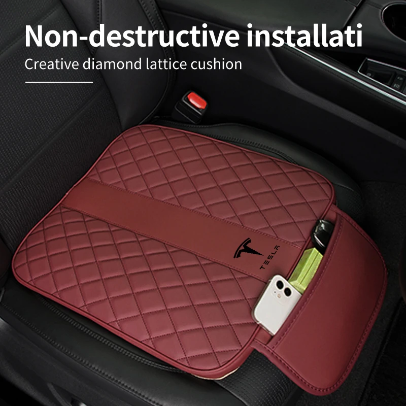 Car Seat Pad Heightening Height Breathable Portable Cushion For Tesla Model 3 Y S X Roadster