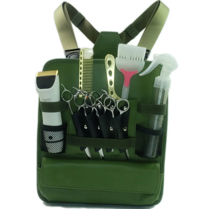 Barber Stylish Haircut Tool Storage Chest Bags Professional Leather Fashionable Functional Chest Rigs Bag for Salon