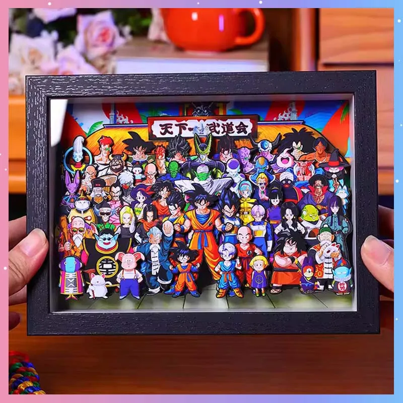 

Dragon Ball 3D Decorative Painting Anime Cartoon Goku Peripheral Home Office Desktop Decor Collectible Birthday Adult Men Gift