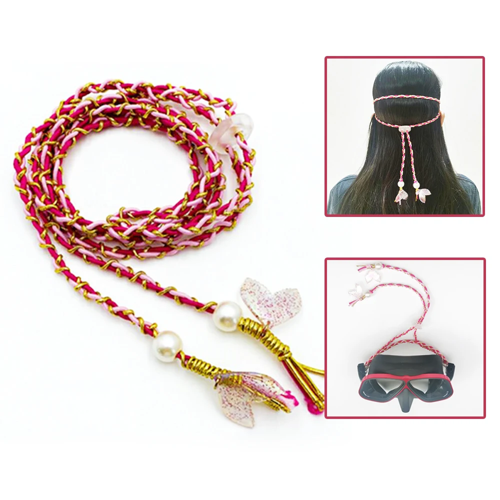 Freediving Mask Handmade Braided Rope Scuba Diving Mask Adjustable Plaited Strap Replacement Snorkeling Swimming Dive Goggles