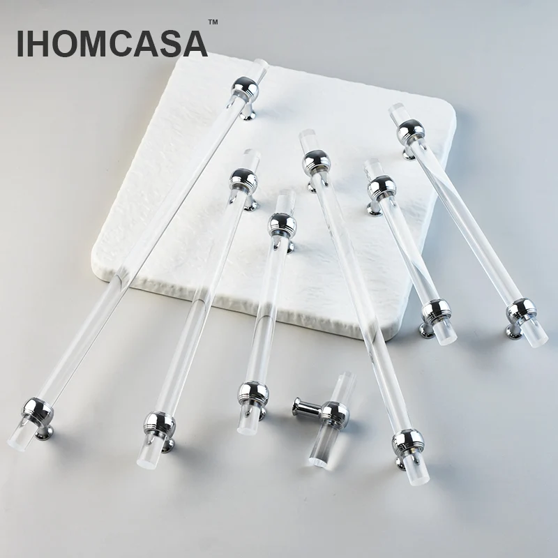 IHOMCASA Maniglie per mobili da cucina con barra a T in argento per armadi e cassetti maniglie per ante dell\'armadio dell\'armadio maniglie per