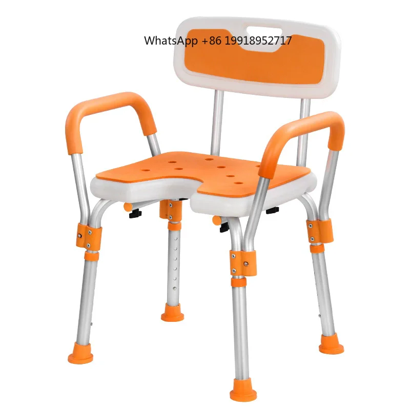 Shower Chair for Inside Shower with Arms and Back Anti-Slip Shower Seat for Bathtub Height Adjustable Safety Bath Seat