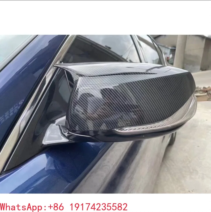 

For Top Quality Carbon Fiber Look Mirror Cover Replaced For Infiniti Q50 Rearview Cover