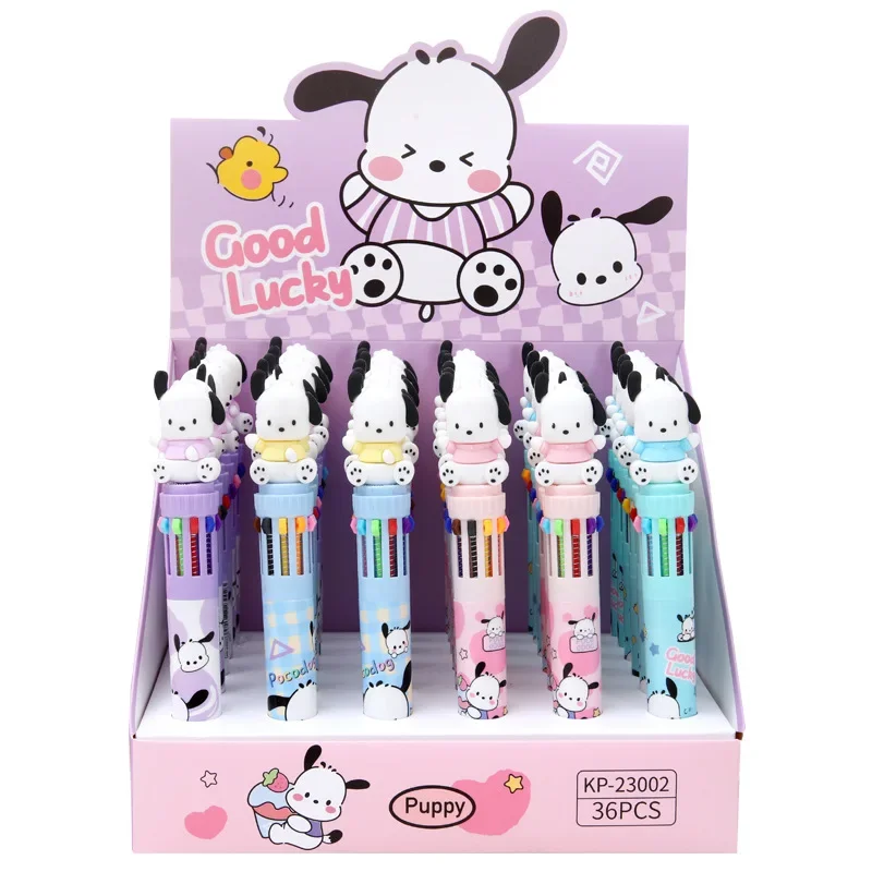 ใหม่ 10 สี Sanrio Pochacco Kawaii ปากกาลูกลื่นน่ารักการ์ตูนเจลปากกาเครื่องเขียนนักเรียนของขวัญวันเกิด