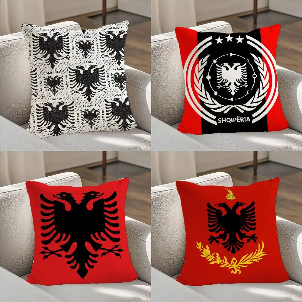 

Fashion Albania Flag Pillow Case Luxury Double-sided For Car Pillows 45x45 Cushions Cover Home and Decoration Sofa Pillow case
