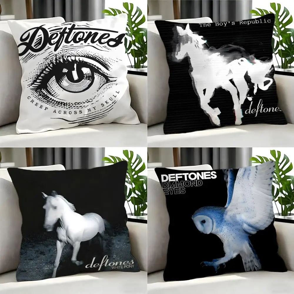 band Deftones Cushion Cover Cushion Cover Set 4Pcs 50x50 45x45 40x40 Pillowcase Decorative Sofa Home Decor