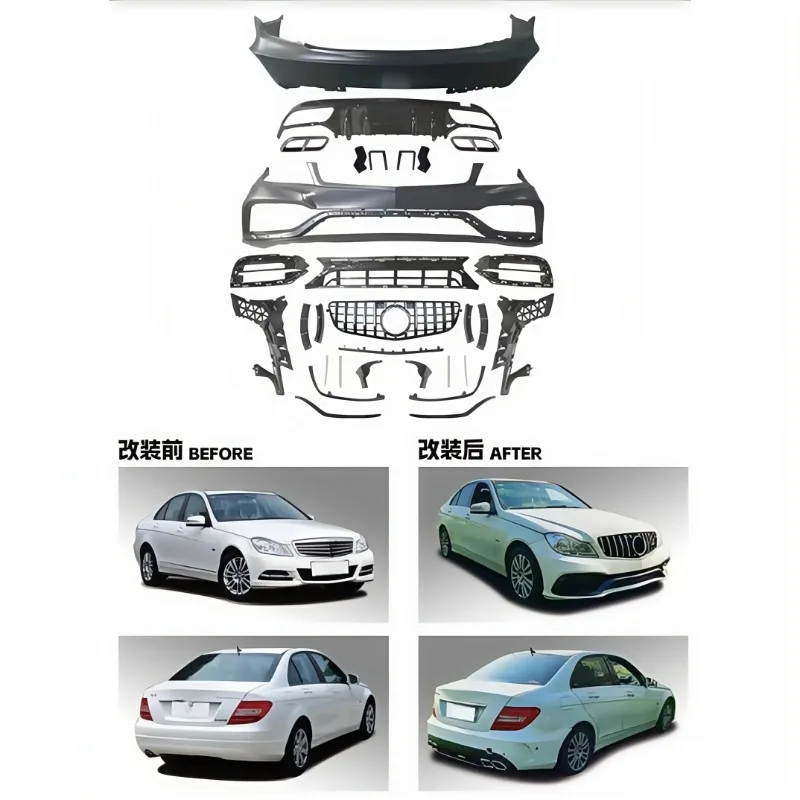 

BR Auto Bodykit Suitable for C Series W204 to W205 C63 Old to New Bodykit