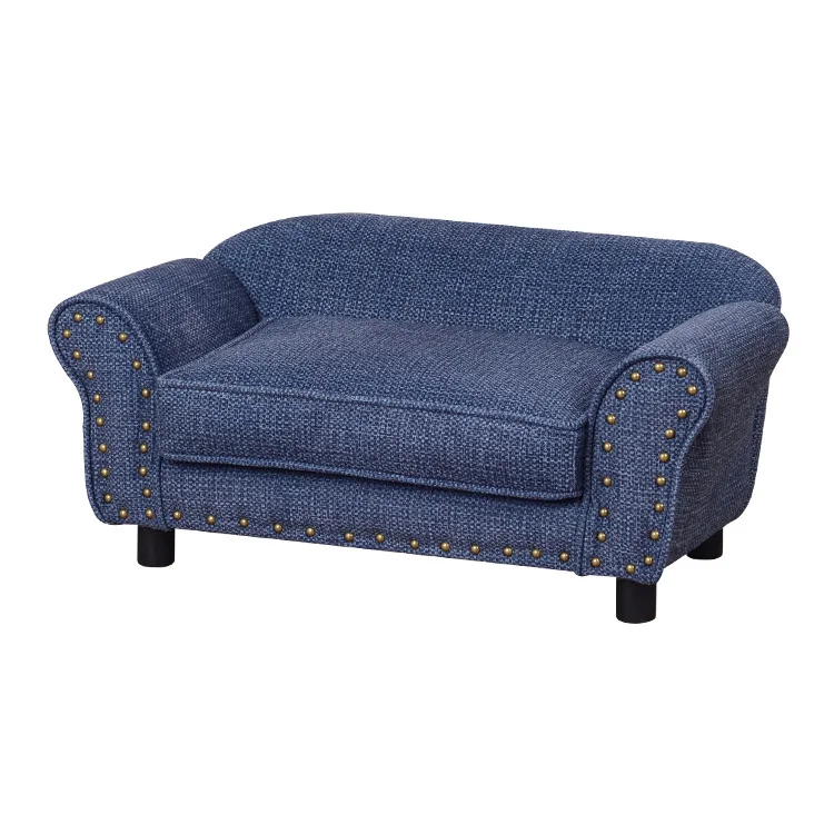 Luxury Denim Vintage Pet Furniture Sofa Shop Comfortable Couch Seat Cat Living Room Relax Sleep Dog Bed Chair