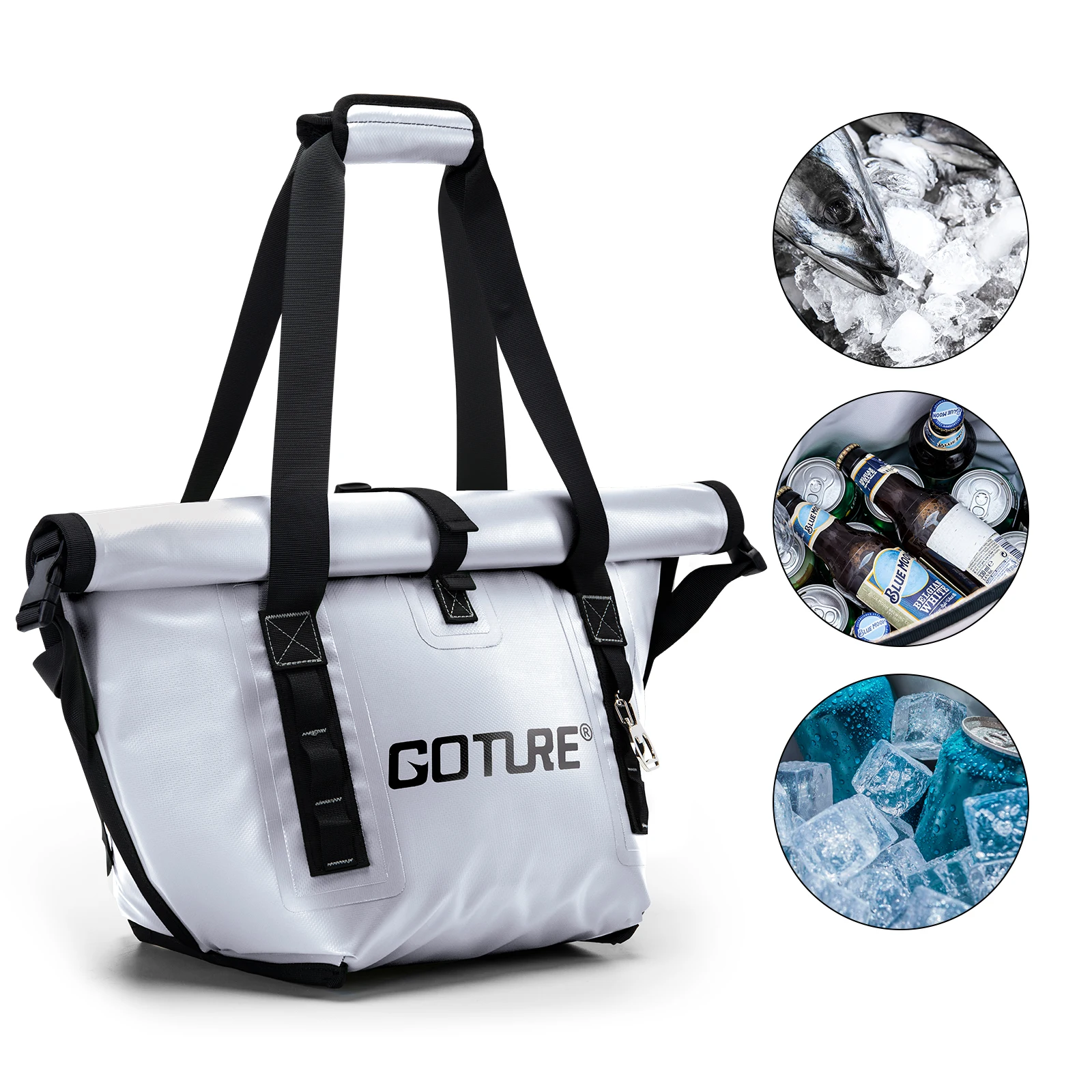 

Goture Portable Thermal Insulated Beer Cooler Bag High-Capacity 20L Fresh Keeping Cold Storage Bag Ice Fishing Bag