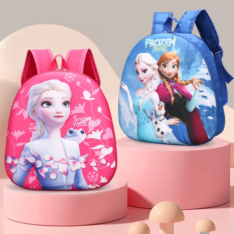 Disney2026 New Cartoon Minnie Children's Bag 3-5 Years Old Boy Hard Shell Backpack Cartoon Cute Girl Kindergarten School Bag