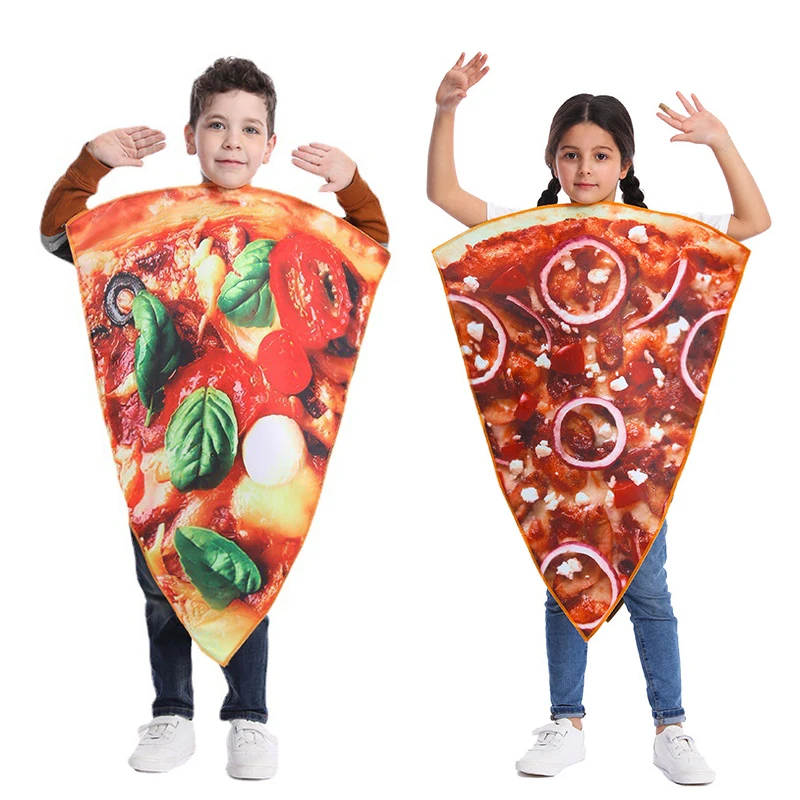 Margherita Pizza Onion Naples  Costume for Kids Boys Girls Role Play Party Cosplay Children Delicious Food Funny Hat Dress Up Gi