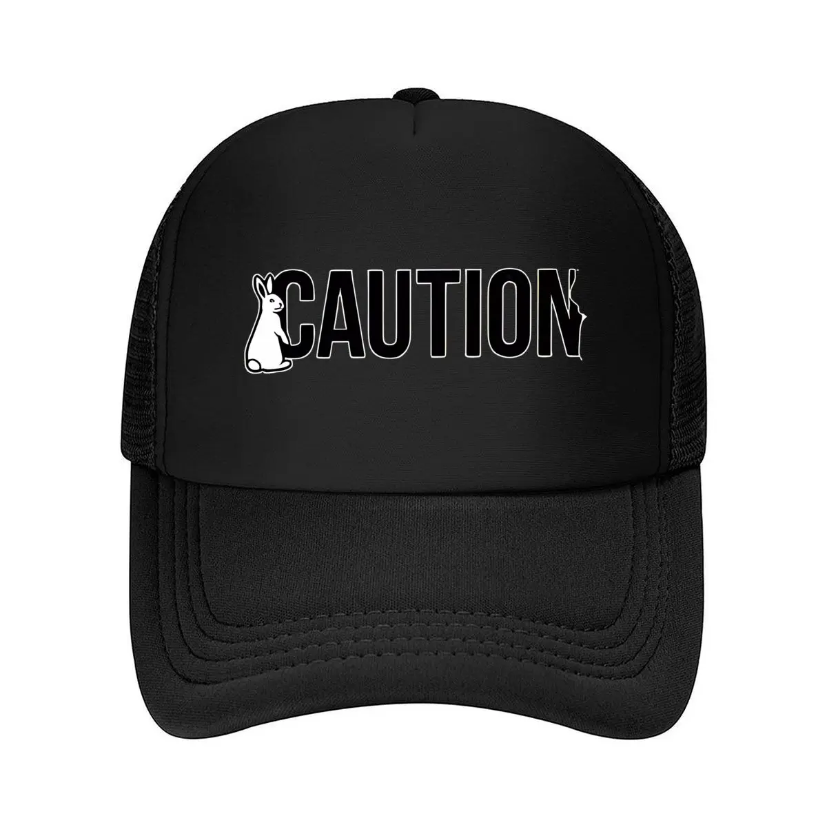 

Бейсболка из сетки «Caution Rabbit Fun, предупреждающий дизайн»