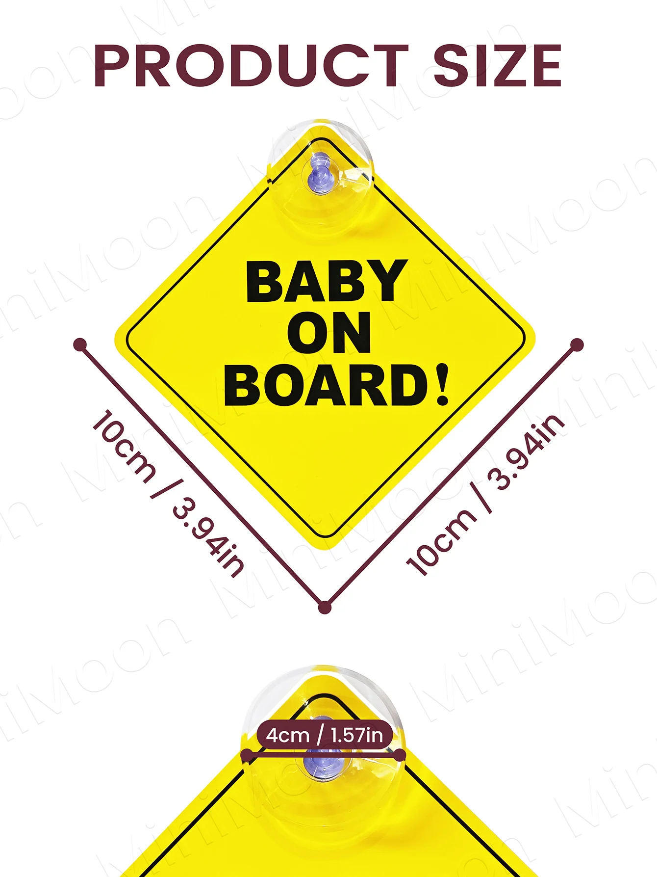 2 Buah Cermin Mobil Bayi Universal atau 1 Buah dengan Stiker Mobil, Dudukan Sandaran Kepala Sudut Lebar Anti Pecah untuk Pandangan Belakang yang Jelas