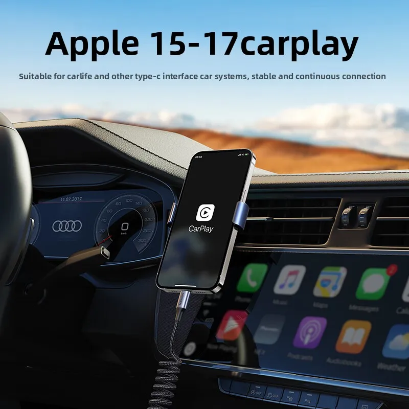 UGREEN Car Spring Type C To Type C Cable PD60W Fast Charging For Samsung APPE iPad iPhone 17 16 15 MacBook USB C Charger Android