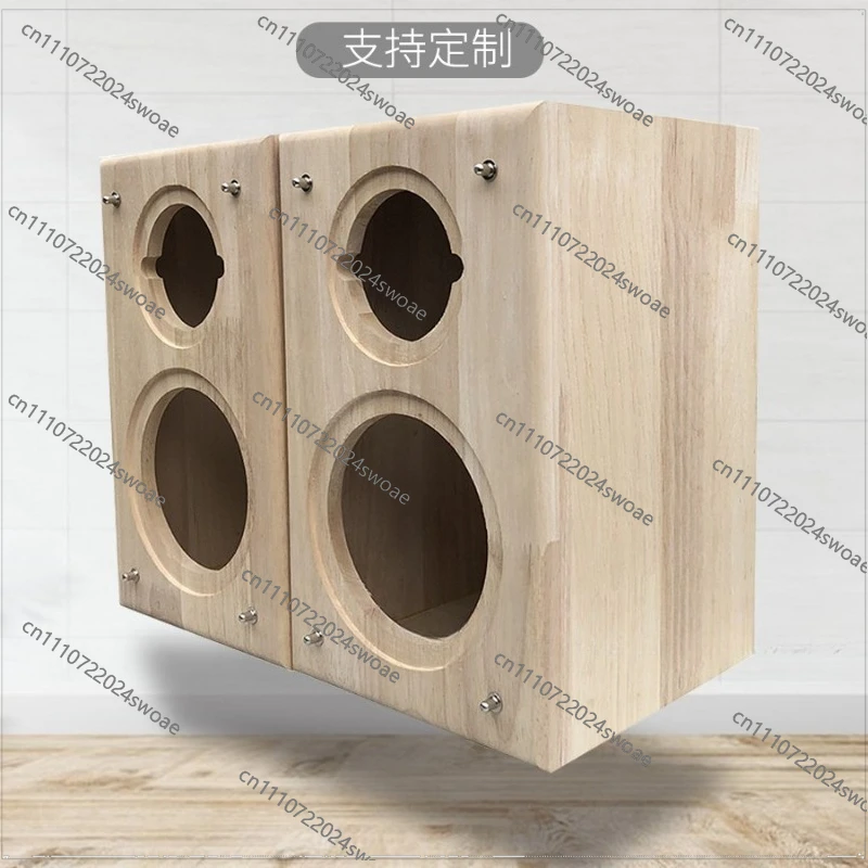 Solid Wood Log Speaker Empty Box Body 4  5 6.5  8 Inches Two-way Subwoofer Car Speaker Modified Shell