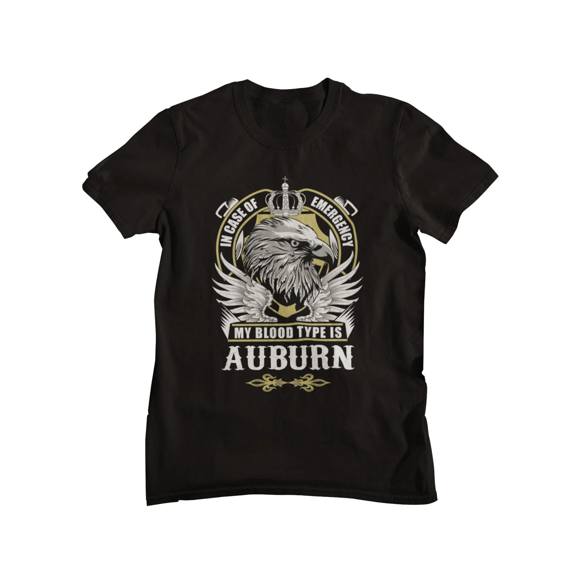 In Case Of Emergency My Blood Type Is Auburn T Shirt Name