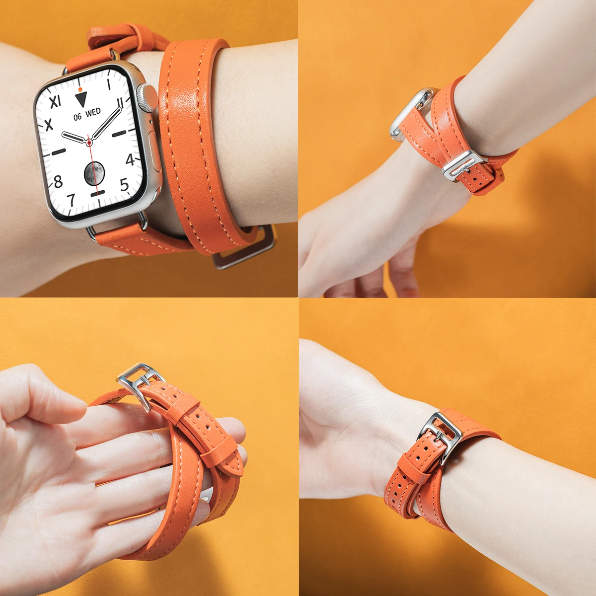 レザーストラップ Apple Watch バンド 49 ミリメートル 46 ミリメートル 41 45 ミリメートル 40 ミリメートル 44 コレア IWatch シリーズ 10 9 8 7 6 SE 5 ウルトラ交換ブレスレット
