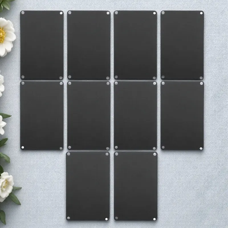 

10 шт. пустых табличек из алюминия для самостоятельной гравировки, металлические именные бирки для дверей, офиса, дома, сада, вечеринок, декоративные таблички в деревенском стиле