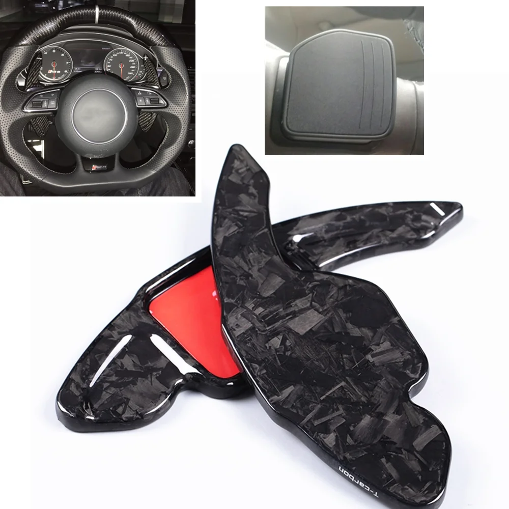 

Car Steering Wheel Shift Paddle Extension Cover Forged Carbon Fiber For Audi A3 A4L A7 Q5 A5 A6L S6 S7 Q3 Q5 2010-2017