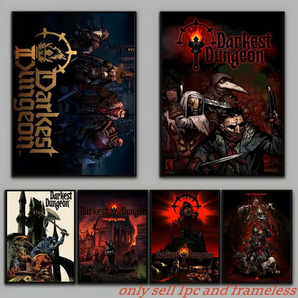 Role playing Roguelike Games D-Darkest Dungeon Poster Painting Prints Wall Art Picture Film Room Home Bar Cafe Decor Mural