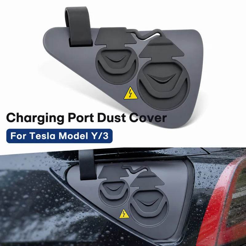 For Tesla Model Y Model 3 Charging Port Dust Cover Silicone Waterproof Dustproof Protective Plug Cap New Version Accessory
