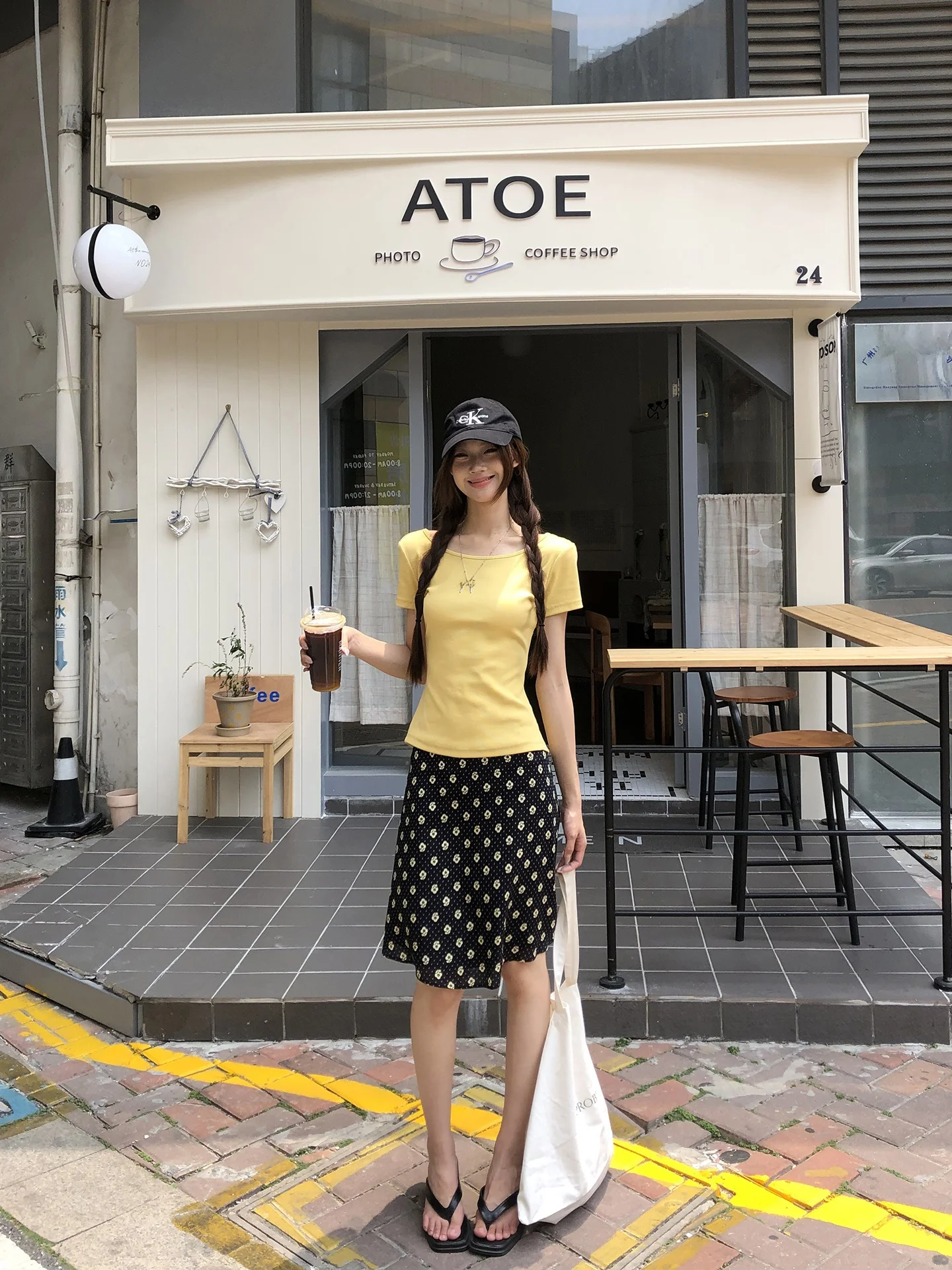 

Bla Floral Print A-Line Skirt Women's Summer 2026 New Sle Trendy Fitted Skirt Low Waist Cotton Straight Cut Skirt