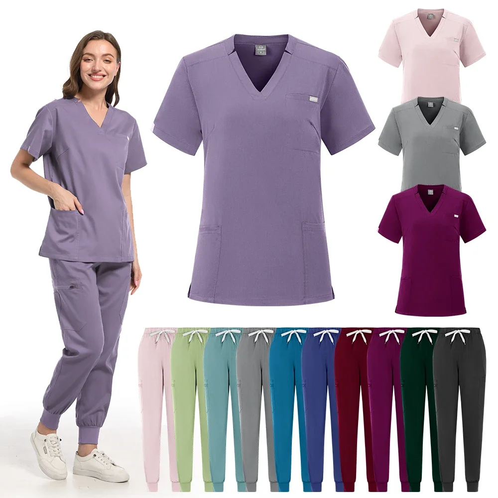 Großhandel OP-Saal Medizinische Uniform Scrubs Krankenhaus Arbeits Scrubs Set Medizinische Versorgung Krankenschwester Zahnchirurgie Anzug Arbeitskleidung