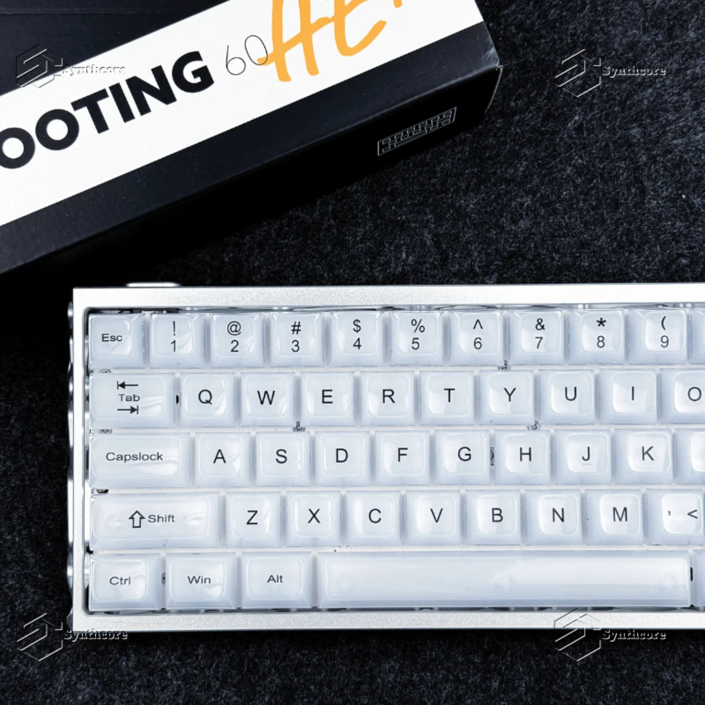 White Marble, Translucent MDA Key Cap PC 120 Key, Customized for 60/84/98/108MX Switch Mechanical Keyboard