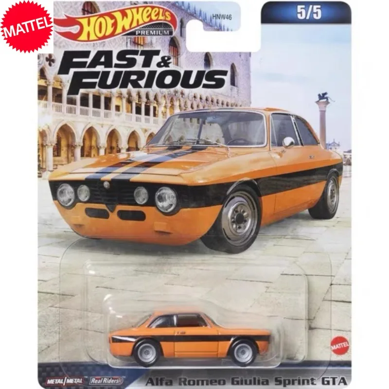 Mattel Hot Wheels Car Fast Furious HNW46-C 1999 Nissan Alfa Romeo Giulia BMW M3 E46 1/64 Diecast Vehicle Toys for Boys Gift