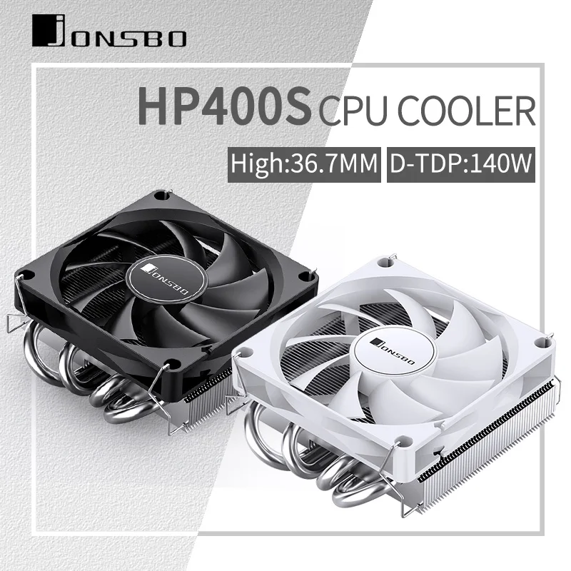 Jonsbo HP400S CPU Cooler 4Heatpips Down Pressure Air Cooling Radiator 90mm 4Pin PWM Fan LGA115x/1200/1700 AM4 AM5 ITX Small Case