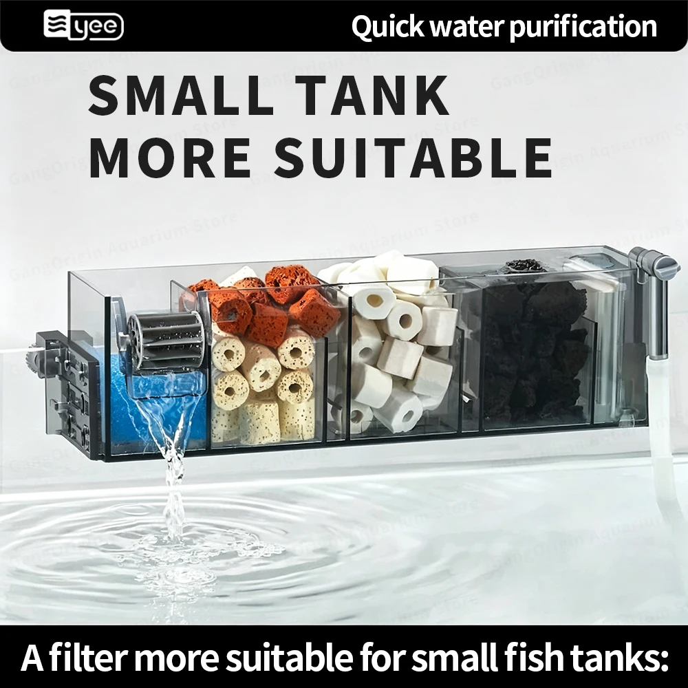 Aquarium Filter Pump Fish Tank Submersible Silent Air Oxygen Aerator Internal Water Pump Aquarium Air Pump Wave Maker 220-240V