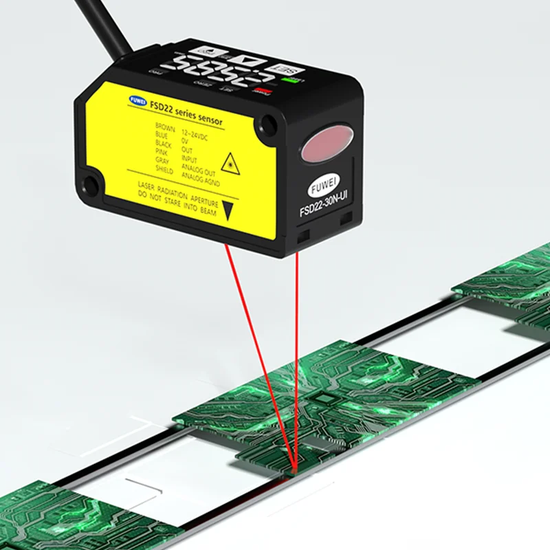 FSD22-200P CMOS Type Photoelectric Displacement Switch Accuracy 0.01mm Distance 200mm   Ranging Sensor