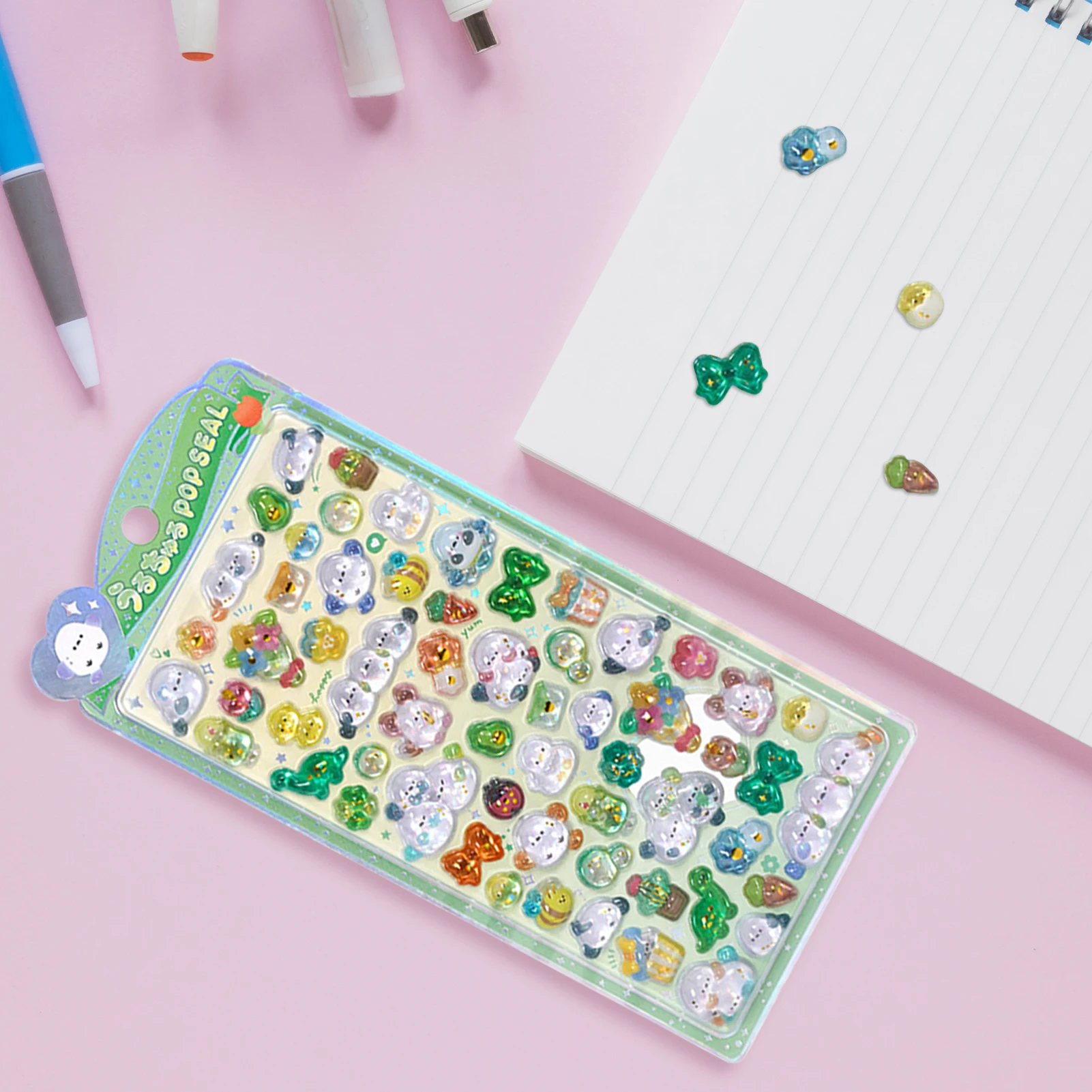 3D Cartoon Relief Sticker Assorted Style 3D Cartoon Relief Sticker Japanese style Shiba Inu sushi DIY Crystal Jelly Patch