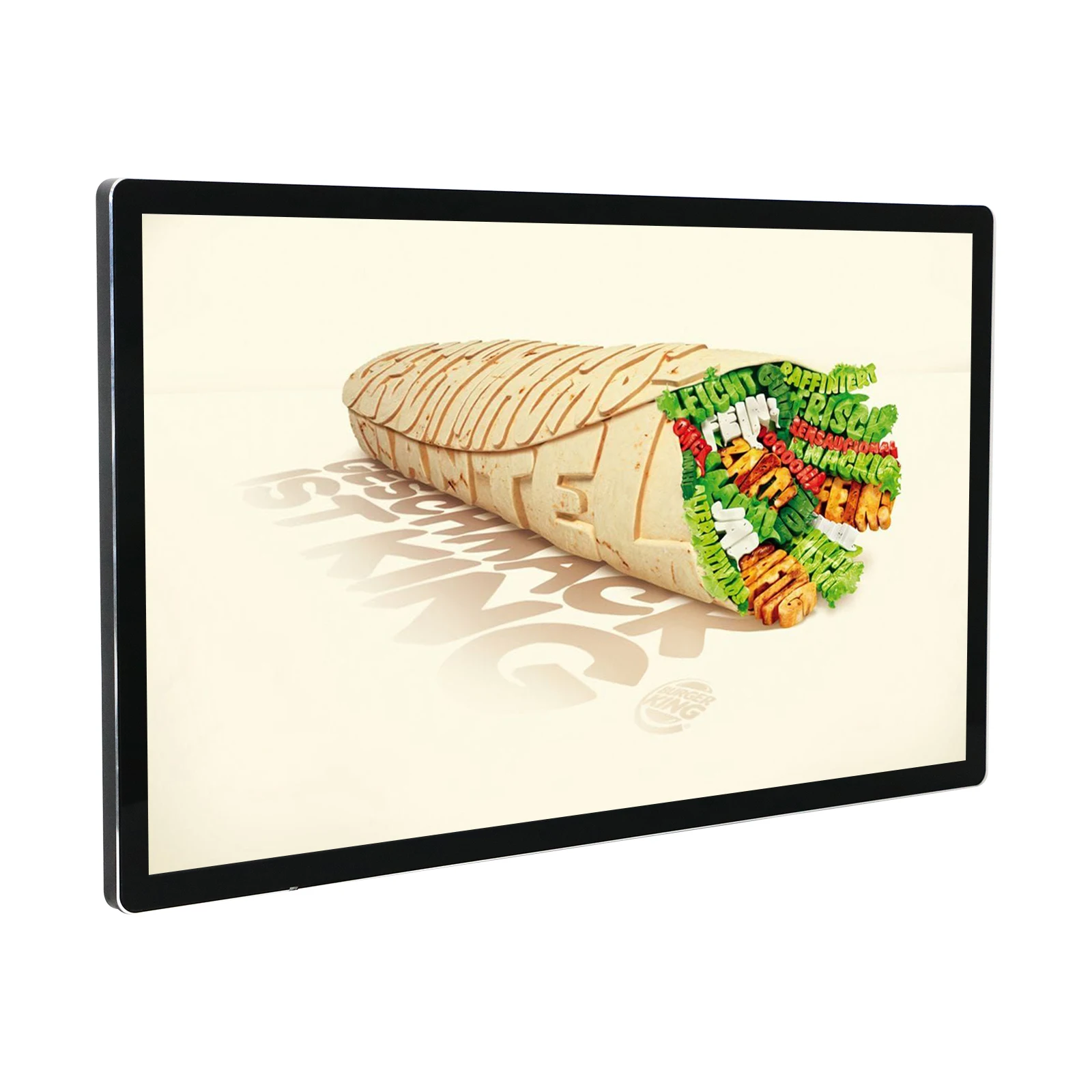 202655-Inch Ultra Thin Outdoor Digital Signage Slim Wall-Mounted LCD Display Android 11 2GB RAM 16GB ROM RK3566 1080p Commercial