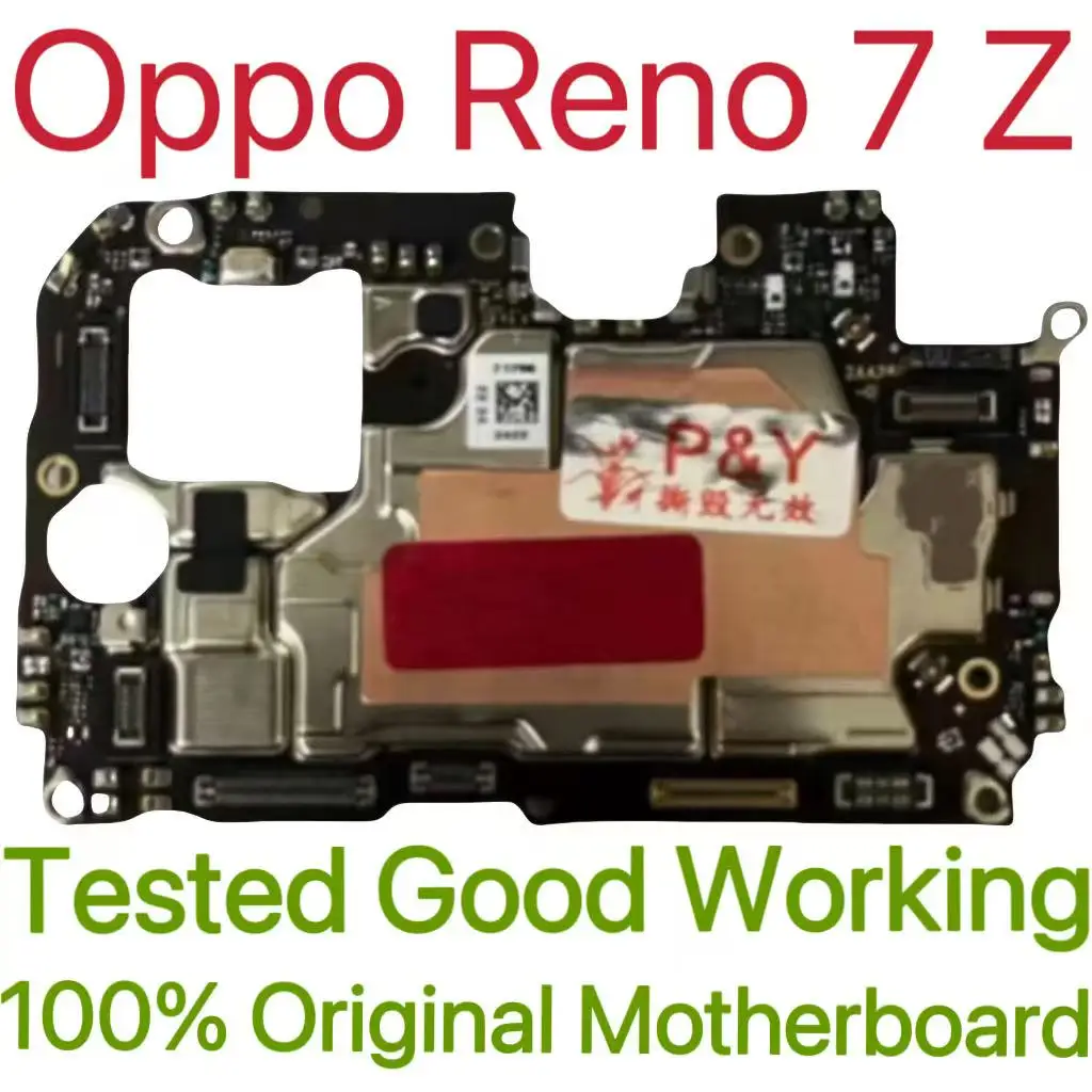 Global Version Original Unlocked Motherboard for Oppo Reno 7 Z Tested Circuit Plate Main Logic Board for Oppo Reno 7 Z