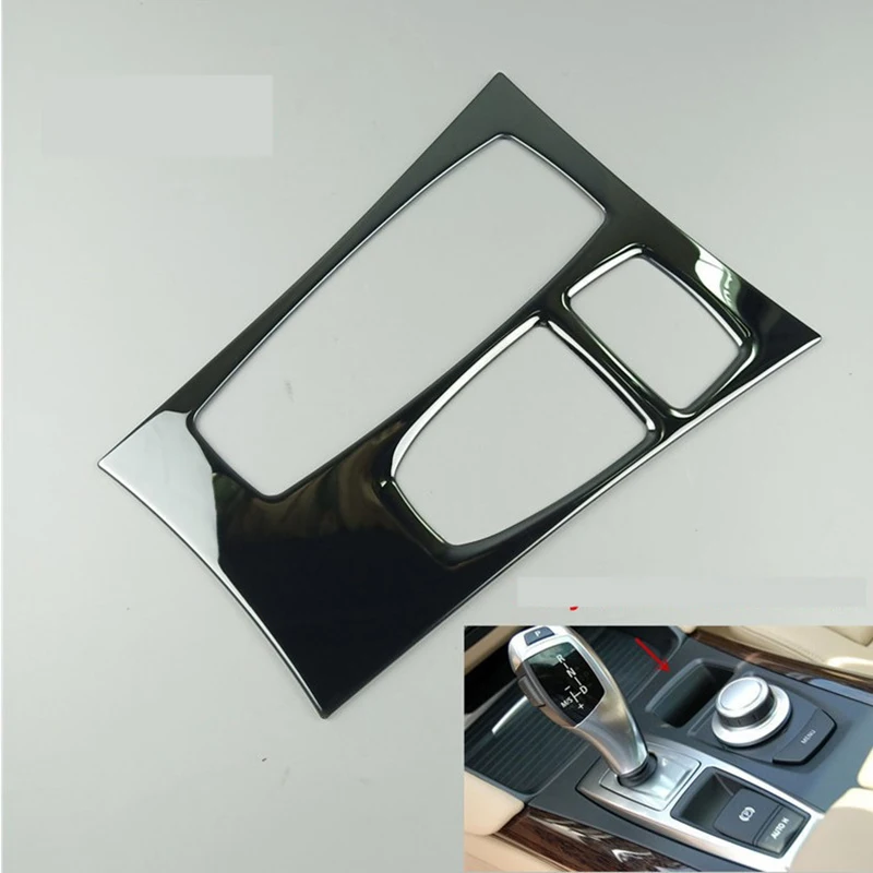 Stainless Steel Center Console Gear Shift Panel Decoration Cover Trim For BMW X5 E70 X6 E71 2008-2014 LHD Interior Accessories