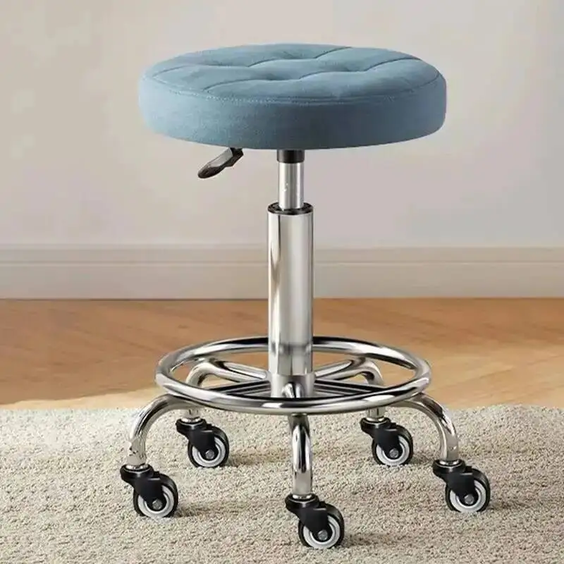 Hairdresser Chair Lifting Wheeled Barber Swivel Manicure Recliner Barber Chair Pedicure on Wheels Sandalye 미용의자 Salon Furniture