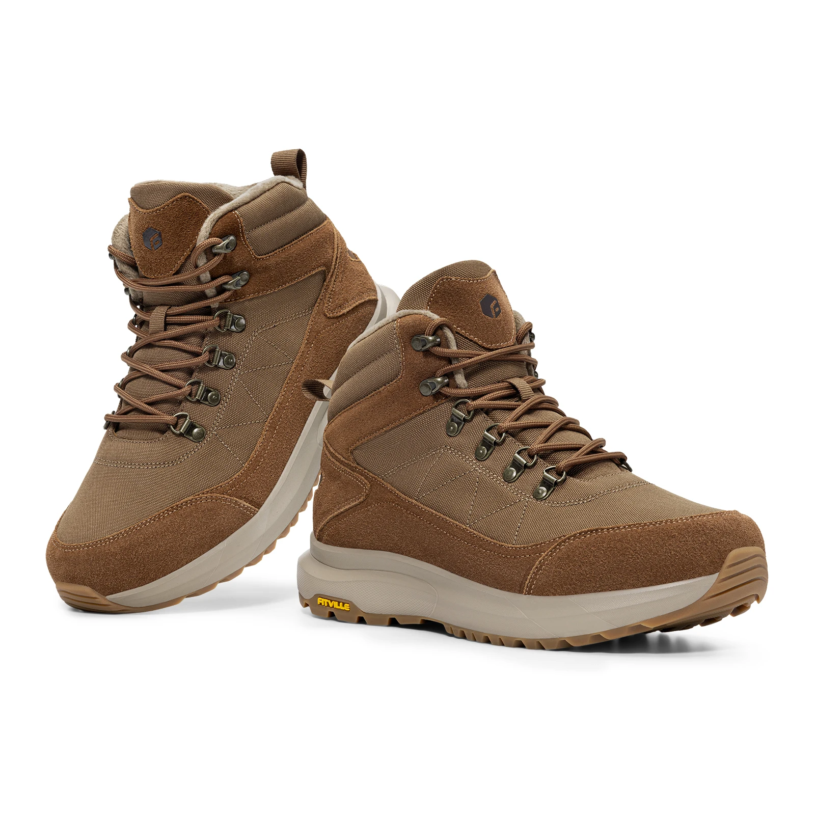 FitVille Herren Winterstiefel, extra breite Wanderschuhe für Männer, wasserabweisend, warm, mit Plüschfutter, Schneewanderstiefel, rutschfest für den Herbst. – Detail 17