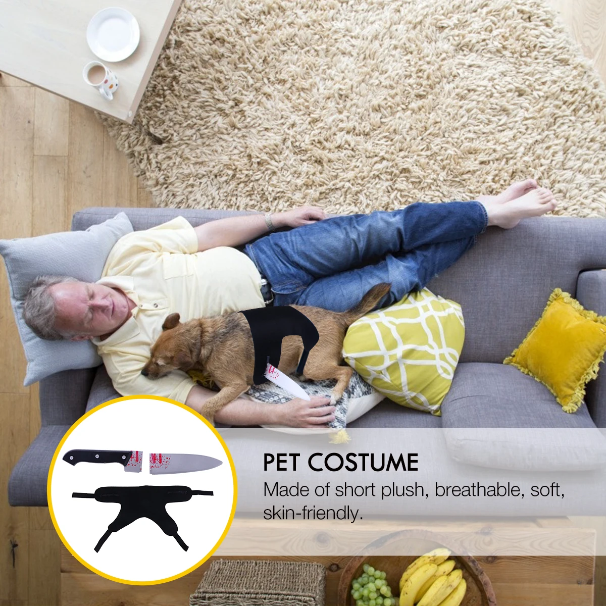 

1pc Halloween Pet Costume Cat Dog Vest Breathable Soft Short Bloody Design Adjustable Hook Loop For Halloween Party Christmas