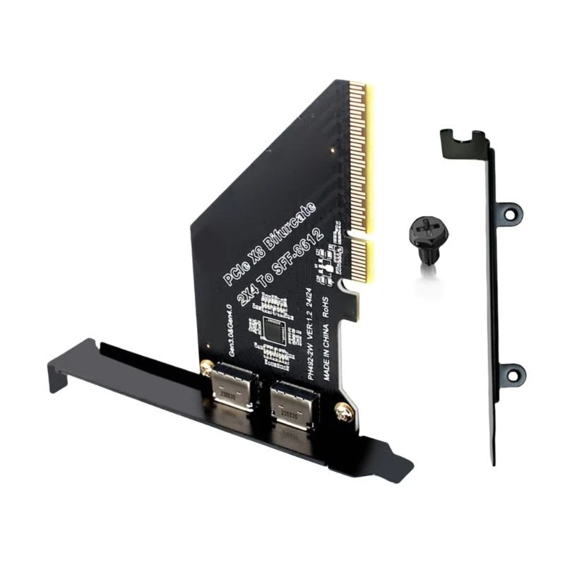 Advanced PCIExpress to 2 Port Oculink SFF 8611 8611 Expansion Adapter Card