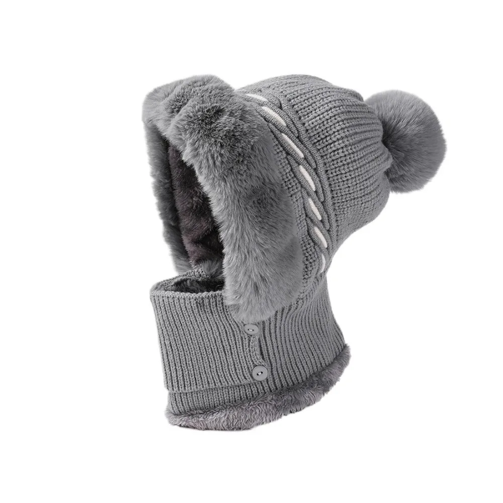 بسيطة أفخم الشتاء قبعة قناع مجموعة يندبروف رشاقته الدافئة 2in1 وشاح قبعة سدادات حماية الأذن الرقبة حامي أقنعة قبعة الشتاء