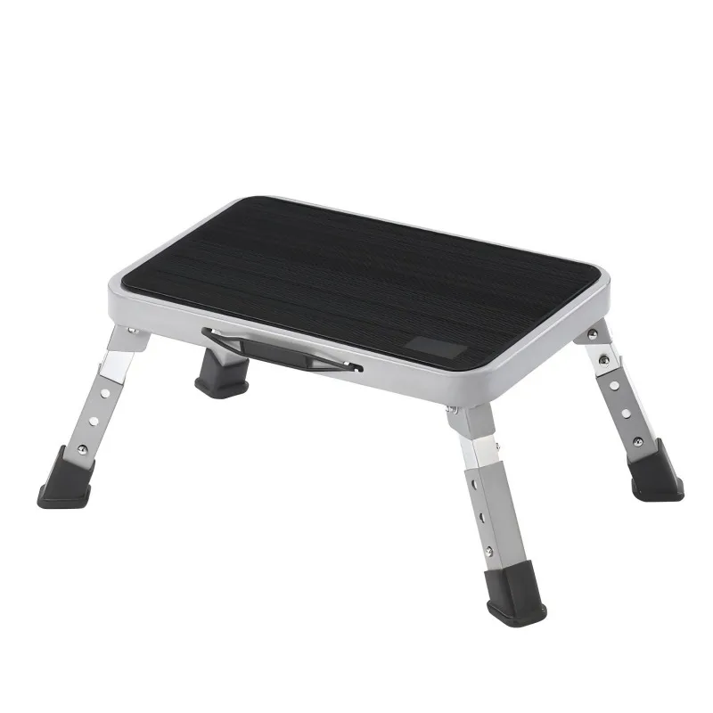 Three step folding ladder stool, with a load capacity of 150KG, widened anti slip pedals, carbon steel frame, one click folding image 2