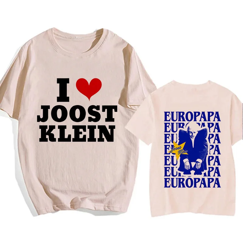 Men Women Funny Mange Tee Shirt I Love Joost Klein Europapa Tshirt Harajuku Y2k Summer Tops Fashion Hip Hop EU Szie T-shirt Male