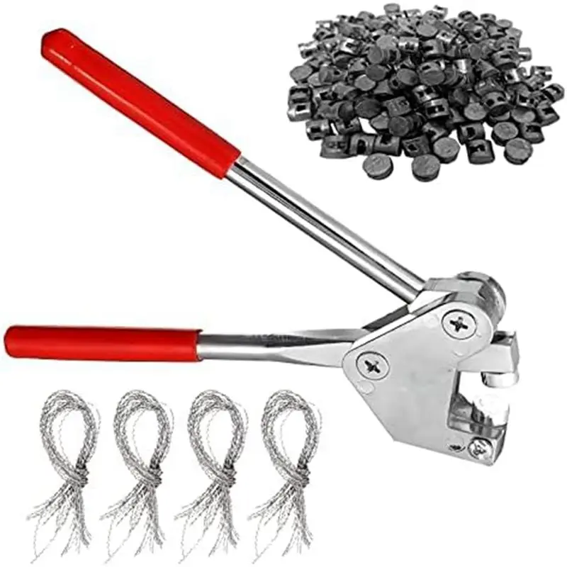 CYCLI-Sealing Pliers Set - Sealing Crimper , 60 Pcs Lead Seals, 60 Pcs Steel Wires - Perfect For Lead Diameter 10Mm