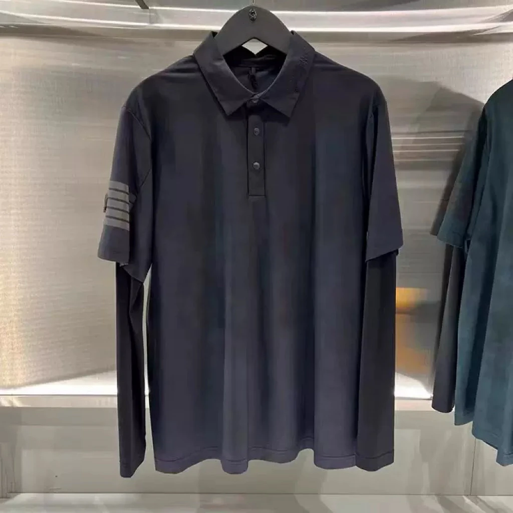 

25. летняя осенняя рубашка для гольфа. Мужская футболка для спорта и отдыха с короткими рукавами для гольфа, легкая и дышащая.