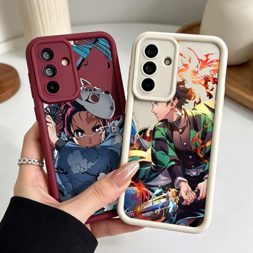 Demon Slayer Kimetsu no Yaiba Phone Case For Samsung Galaxy A71 A57 A56 A55 A54 A53 A52s A17 A16 A06 Eye Ladder Silicone Cover