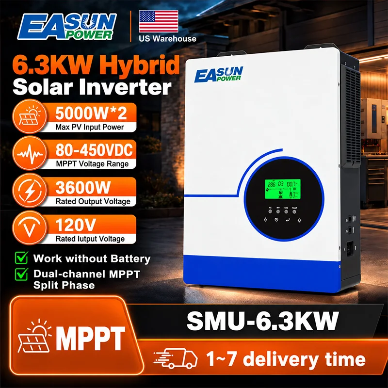 Grid Tie Inverter Limiter 2000W - EASUN POWER Inverter Solare Ibrido 6.3KW