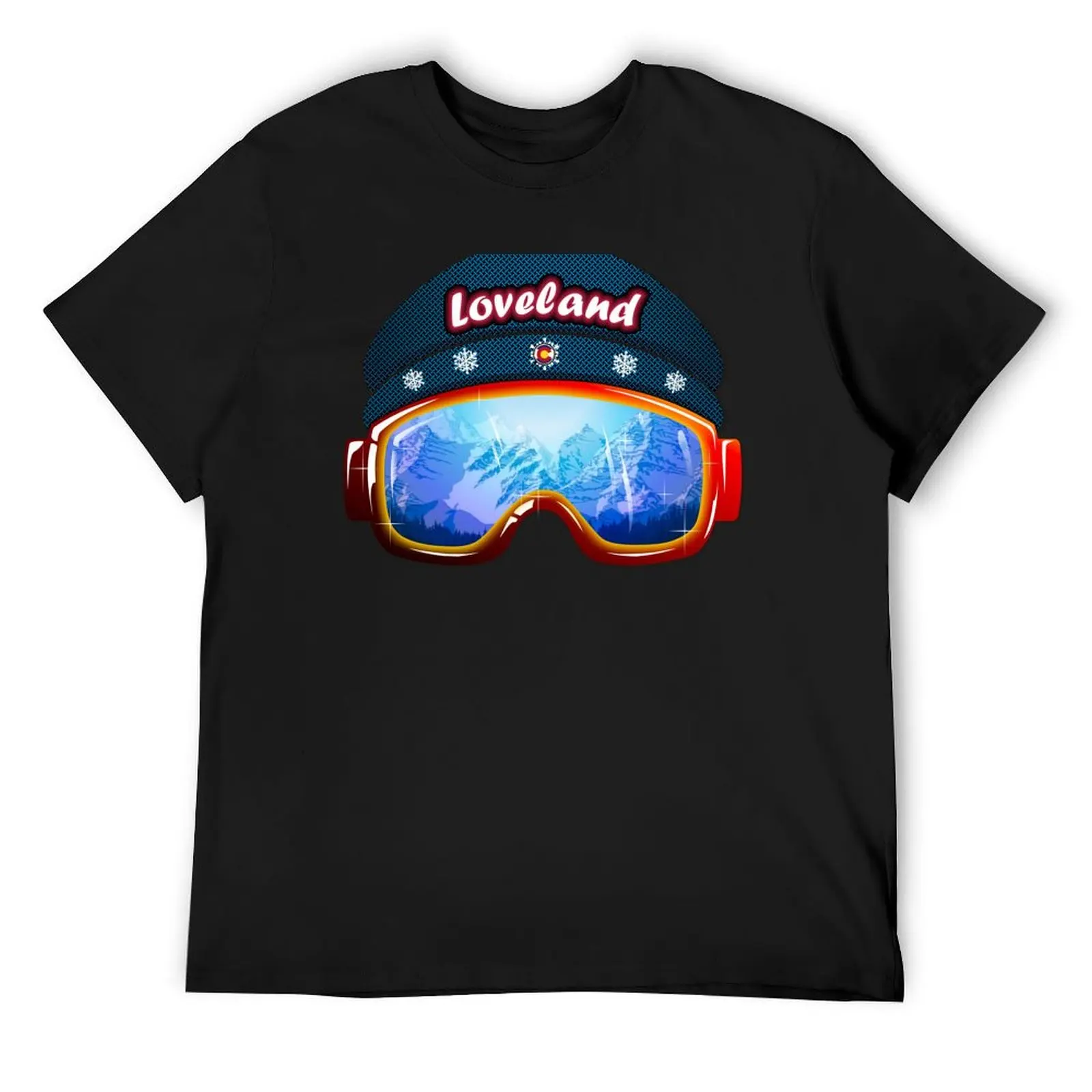 

Loveland Colorado ski goggles T-Shirt funny costumes Blouse graphic tee shirt luxury designer men clothes