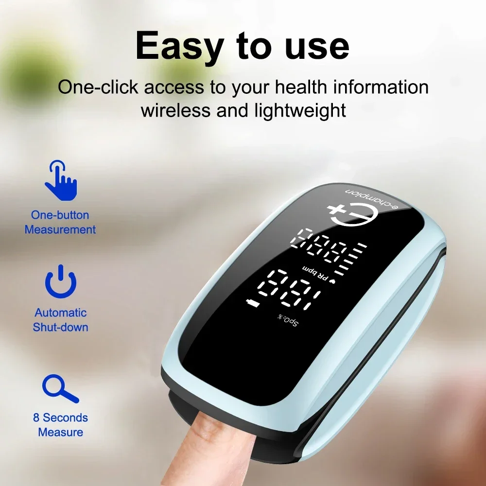 Blood Oxygen Saturation Monitor Digital LED Display Child Rechargeable Medical Oximeter Strap Lanyard Fingertip Pulse Oximeter